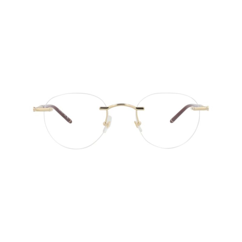 Montblanc Round-Frame Metal Optical Frames Gold Mens